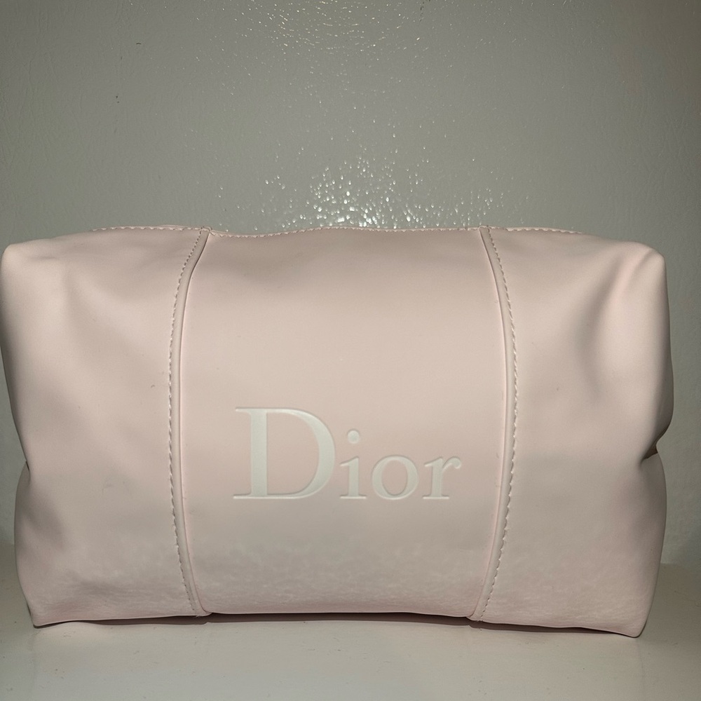 Dior Pink Cosmetic Bag Luxurious Leather-Like Finish